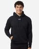 Under Armour 6014161 Men's Team Icon Fleece Hooded Sweatshirt | Black/ White