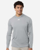 Under Armour 6014164 Men's Team Vanish Hooded Long Sleeve T-Shirt | Mod Grey/ White