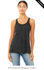 Clearance - Bella+Canvas 8800 Flowy Racerback Tank Top | Black Marble