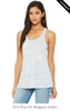 Clearance - Bella+Canvas 8800 Flowy Racerback Tank Top | White Marble