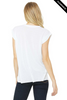 Clearance - Bella+Canvas 8804 Women's Flowy Muscle Tee With Rolled Cuff | White