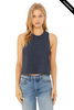 Clearance - 6682 Bella + Canvas Women's Racerback Cropped Tank Top | Heather Navy