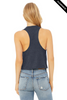 Clearance - 6682 Bella + Canvas Women's Racerback Cropped Tank Top | Heather Navy