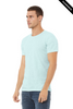 Clearance - Bella+Canvas 3001CVC Jersey Short Sleeve Tee | Heather Prism Ice Blue