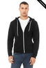 Clearance - Bella+Canvas 3739  Unisex Sponge Fleece Full-Zip Hoodie | Black