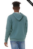 Clearance - Bella+Canvas 3739  Unisex Sponge Fleece Full-Zip Hoodie | Heather Deep Teal