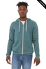 Clearance - Bella+Canvas 3739  Unisex Sponge Fleece Full-Zip Hoodie | Heather Deep Teal