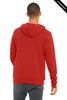 Clearance - Bella+Canvas 3739  Unisex Sponge Fleece Full-Zip Hoodie | Red