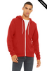Clearance - Bella+Canvas 3739  Unisex Sponge Fleece Full-Zip Hoodie | Red