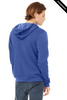 Clearance - Bella+Canvas 3739  Unisex Sponge Fleece Full-Zip Hoodie | Heather True Royal