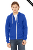 Clearance - Bella+Canvas 3739  Unisex Sponge Fleece Full-Zip Hoodie | True Royal