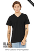 Clearance - Bella+Canvas 3005CVC Unisex Heather CVC V-Neck Short Sleeve Tee | Black Heather