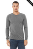 Clearance - BELLA + CANVAS 3513 Unisex Triblend Long Sleeve Tee  | Grey Triblend
