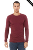 Clearance - BELLA + CANVAS 3513 Unisex Triblend Long Sleeve Tee  | Maroon Triblend
