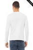 Clearance - BELLA + CANVAS 3513 Unisex Triblend Long Sleeve Tee  | Solid White Triblend