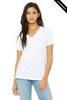 Clearance - BELLA + CANVAS 6405 Women’s Relaxed Jersey V-Neck Tee | White