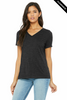 Clearance - Bella+Canvas 6405CVC Women's Relaxed Heather V-Neck Short Sleeve Tee | Dark Grey Heather