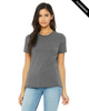 Clearance - BELLA + CANVAS 6400CVC Women’s Relaxed Fit Heather CVC Tee | Deep Heather
