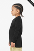 Clearance - Bella+Canvas 3501Y Youth Jersey Long-Sleeve T-Shirt | Black