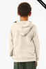 Clearance - Bella + Canvas 3719Y  Youth Sponge Fleece Pullover Hooded Sweatshirt | Natural