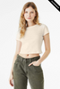 Clearance - Bella+Canvas 1010 Ladies' Micro Ribbed Baby Tee | Solid Natural Blend