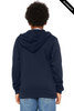 Clearance - Bella + Canvas 3739Y Youth Sponge Fleece Full-Zip Hooded Sweatshirt | Navy