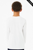Clearance - Bella + Canvas 3501YCVC Youth Heather CVC Long-Sleeve T-Shirt | Solid White Blend