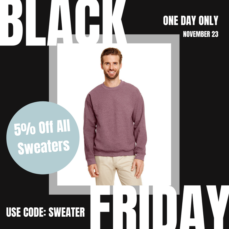 5% Off All Sweaters!