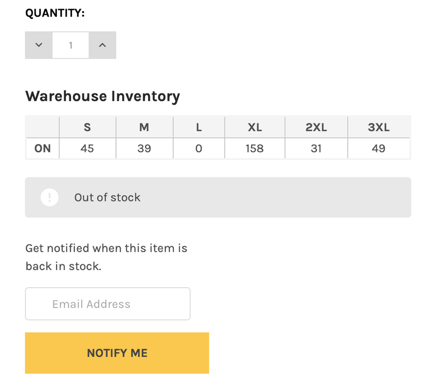 Sign-Up for Our Out-of-Stock Notifier!