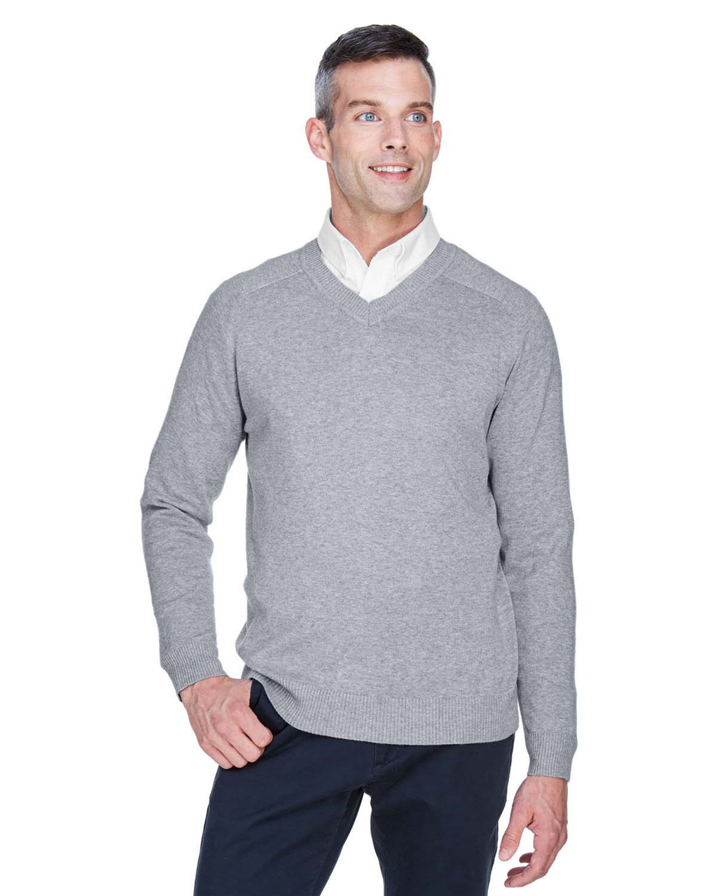 Devon & Jones D475 Men's V-Neck Sweater - BlankClothing.ca