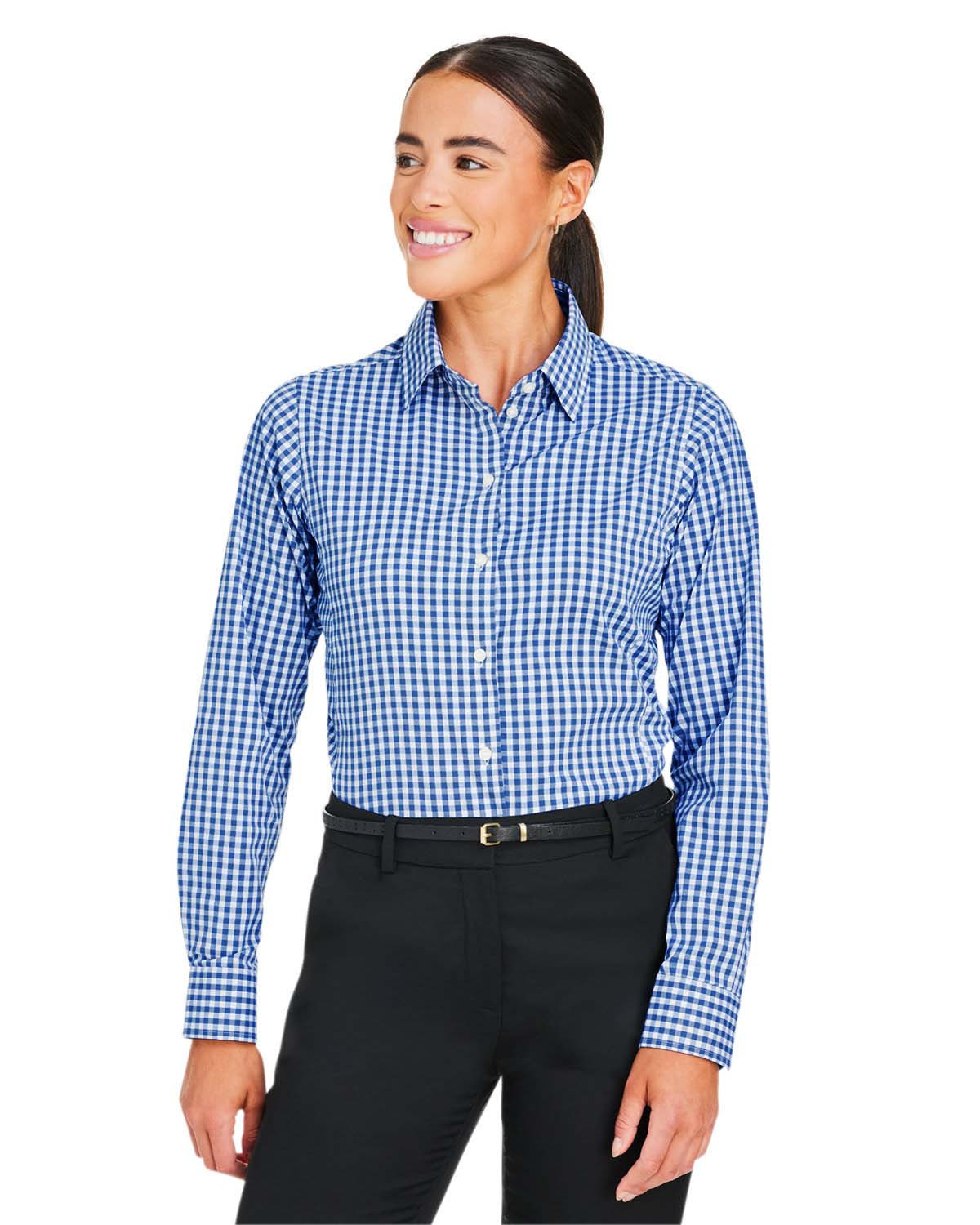 Devon & Jones DG536W Crownlux Performance® Ladies' Gingham Shirt