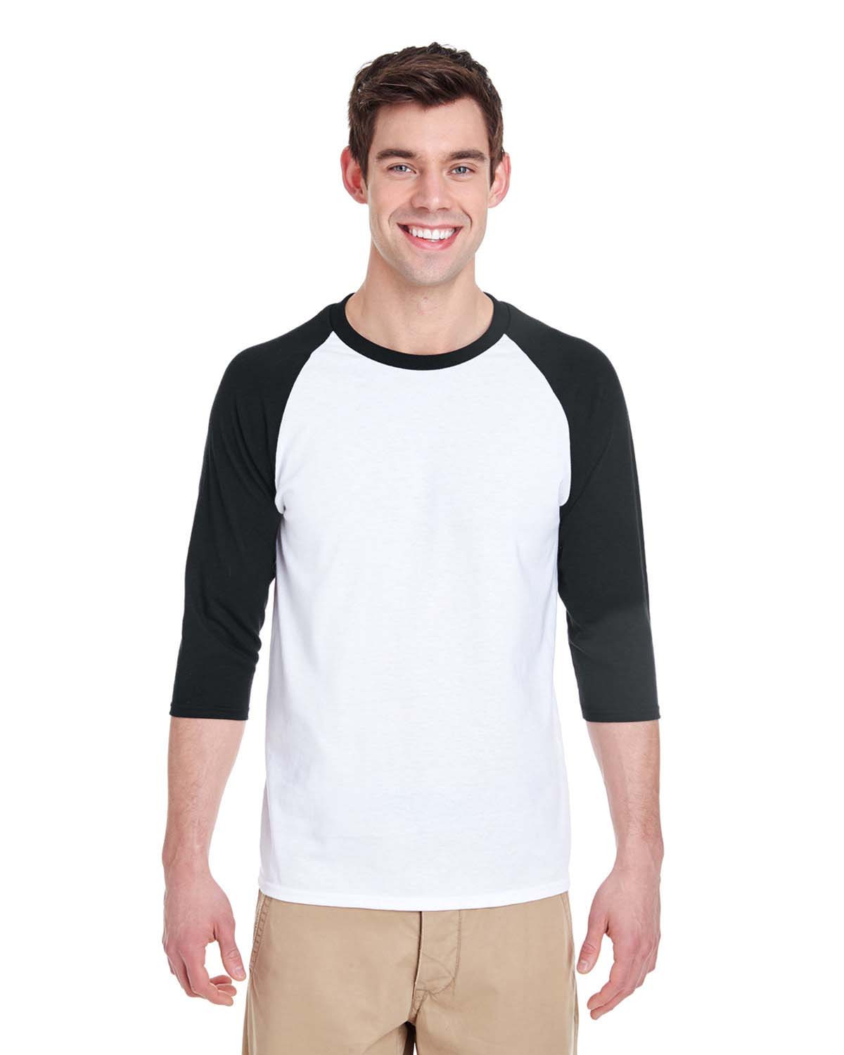 Gildan 5700 Heavy Cotton™ 3/4-Raglan Sleeve T-Shirt - BlankClothing.ca