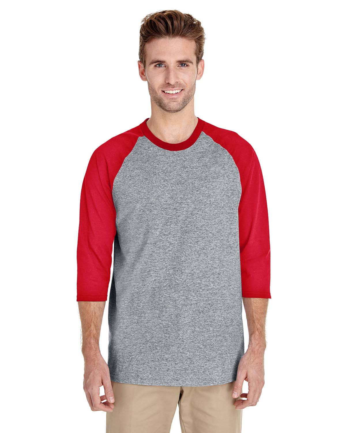 Gildan G570 Heavy Cotton™ 3/4-Raglan Sleeve T-Shirt 