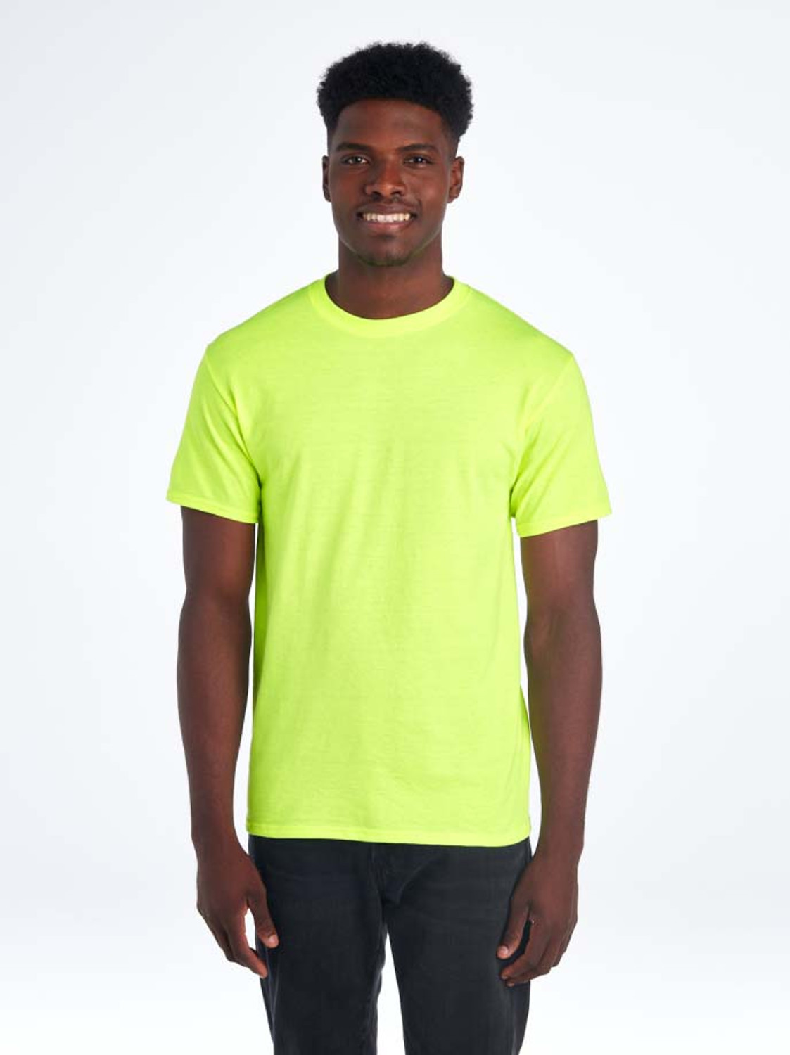 Jerzees Men's Dri-Power Long Sleeve T-Shirt, 72 Pack - Safety Green, Small