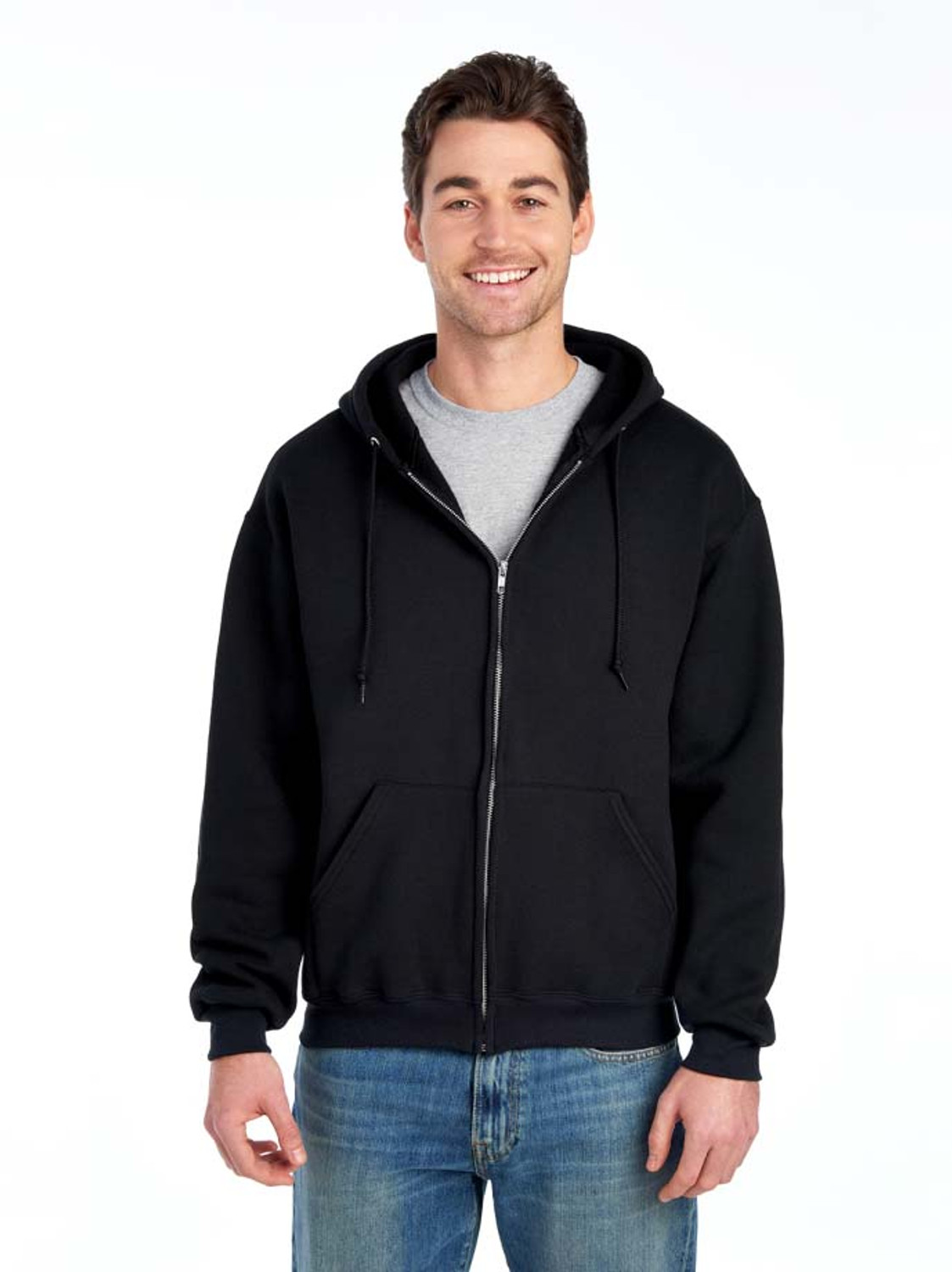 Black Hoodie Jacket without Zipper – Cutton Garments