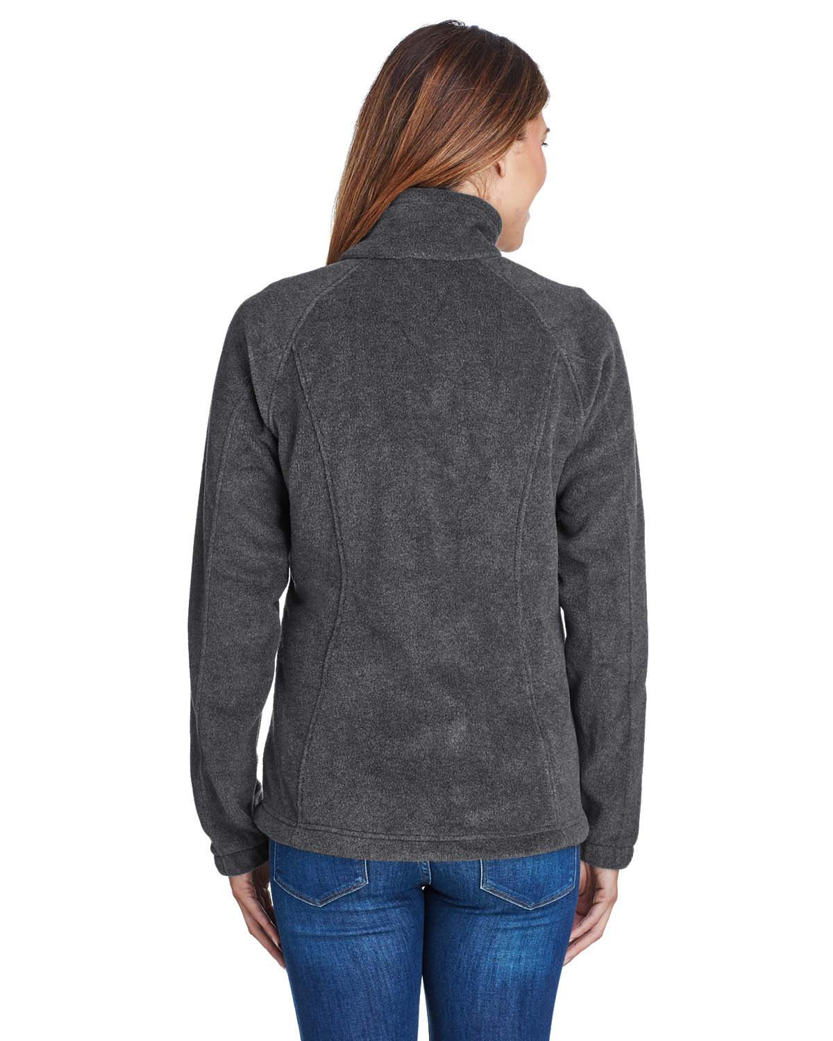 Ladies Heathered Sweater-Fleece Jacket