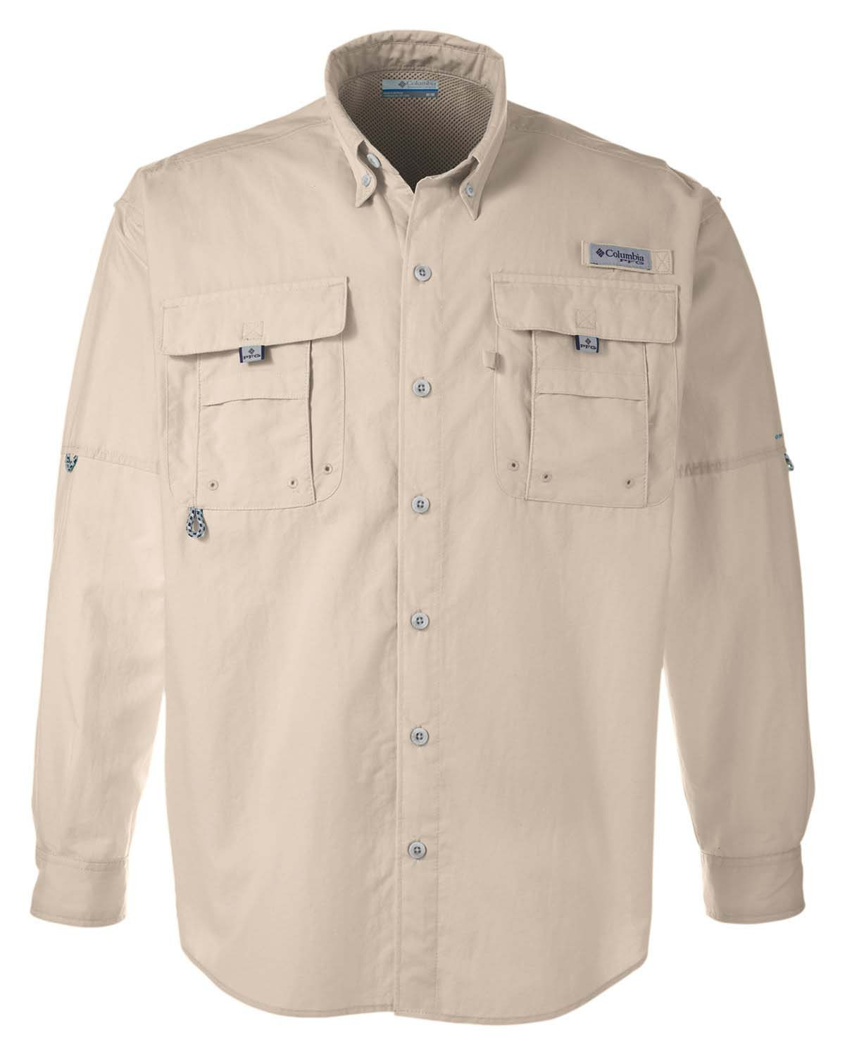 Columbia Men's Bahama II Long Sleeve Shirt, White, Large Tall