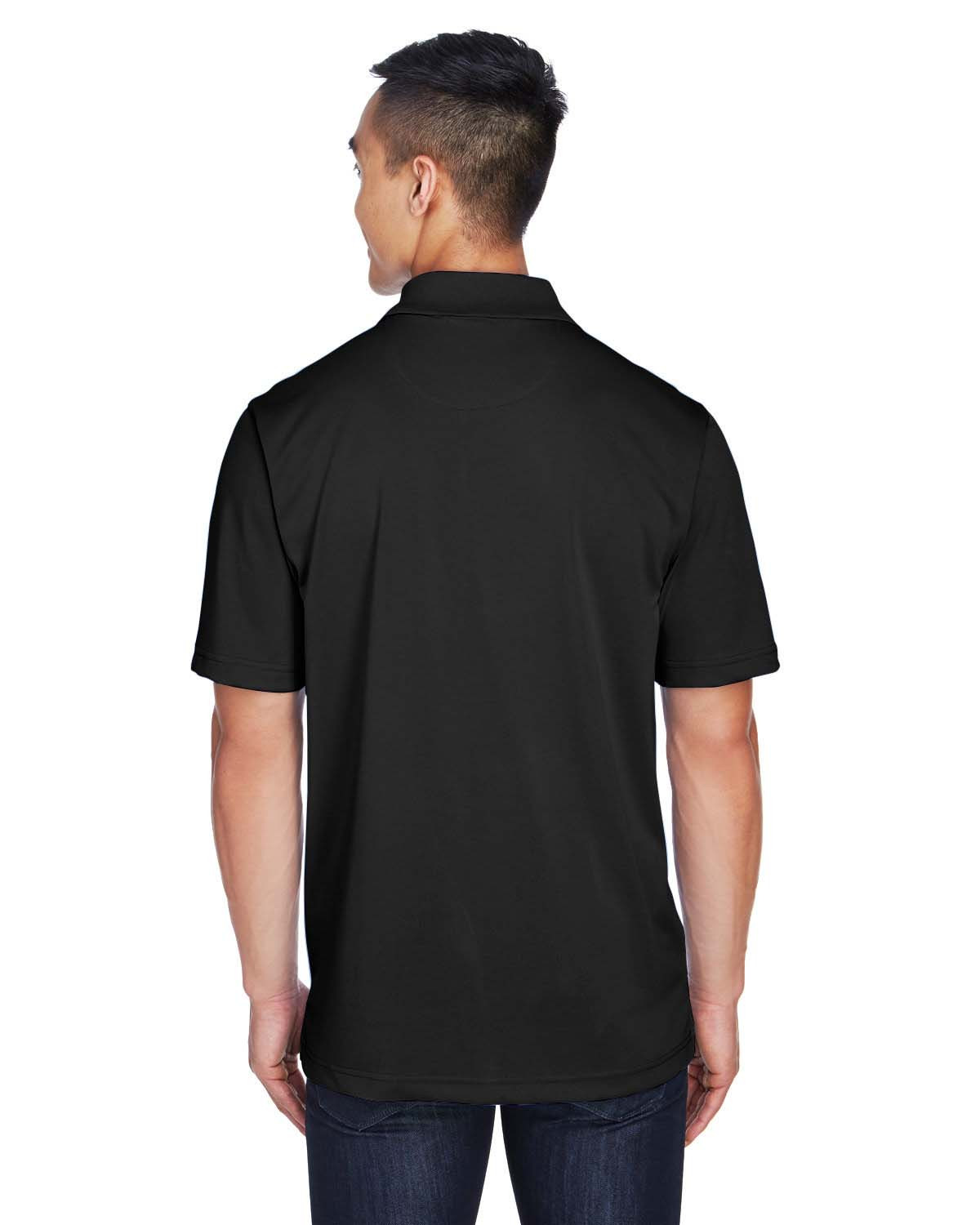 Harriton M345 Snap Placket Performance Polo Shirt