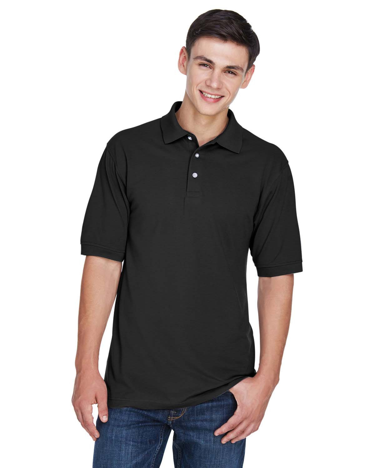 Harriton M265 Men's Easy Blend Polo Shirt - BlankClothing.ca