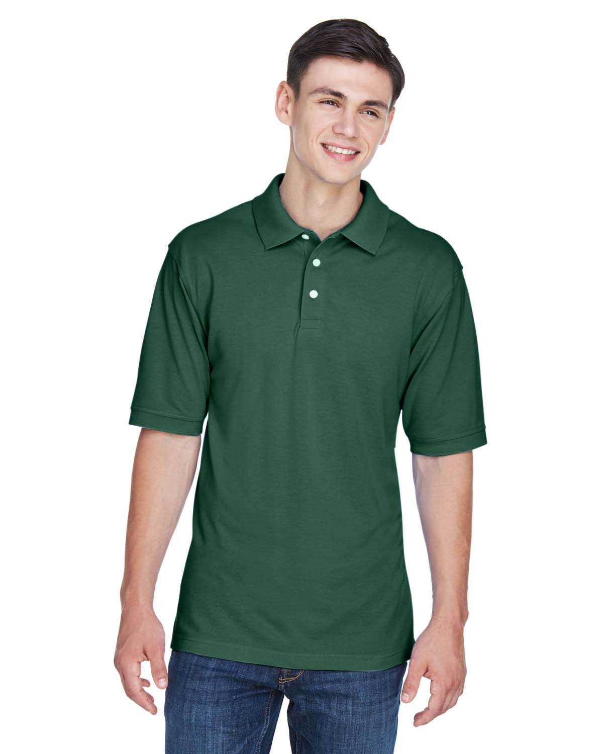 Harriton M265 Men's Easy Blend Polo Shirt - BlankClothing.ca