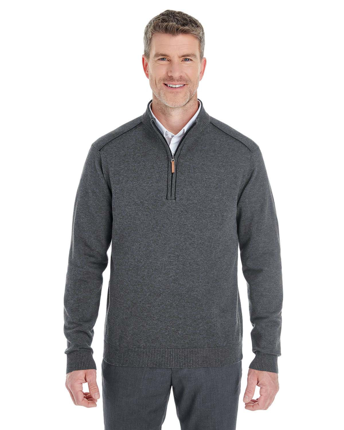 Devon & Jones DG478 Men's Manchester Fully-Fashioned Half-Zip Sweater