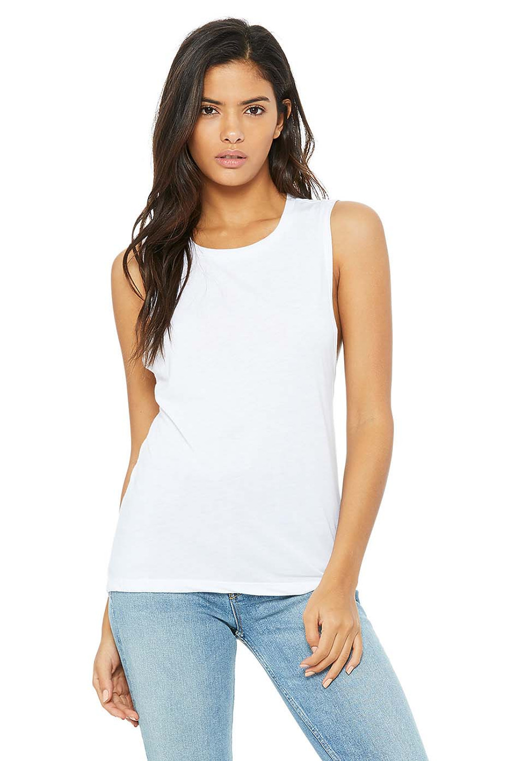 Flair for the Dramatic White Muscle Tank Top