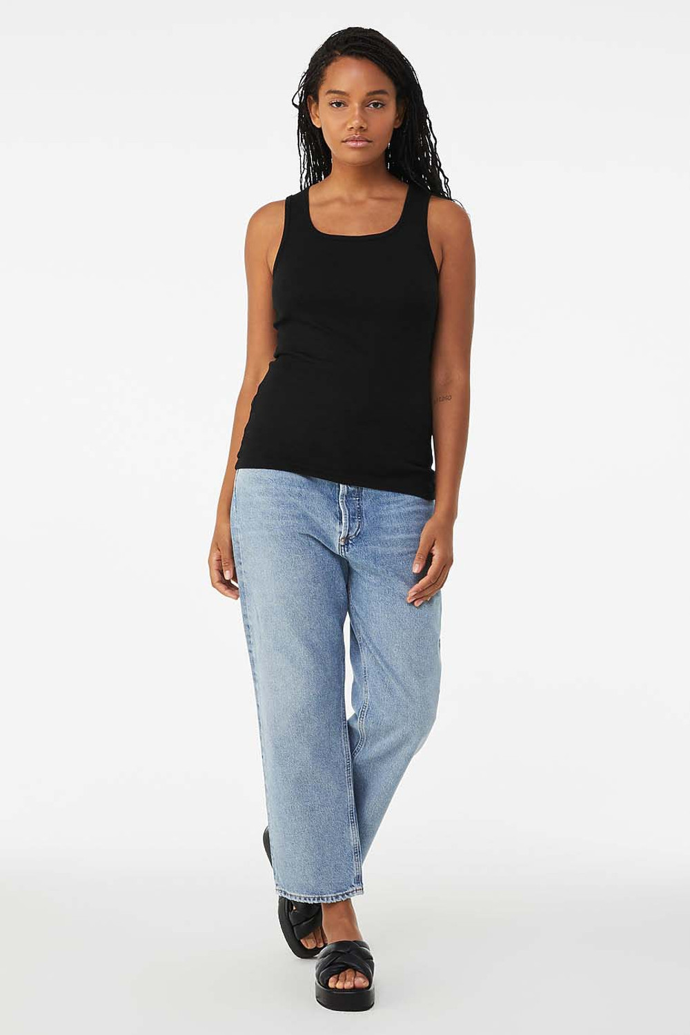 トップス Bella ribbon tank and mary Bella+Canvas 1080 Women's Baby Rib Tank Top - BlankClothing.ca
