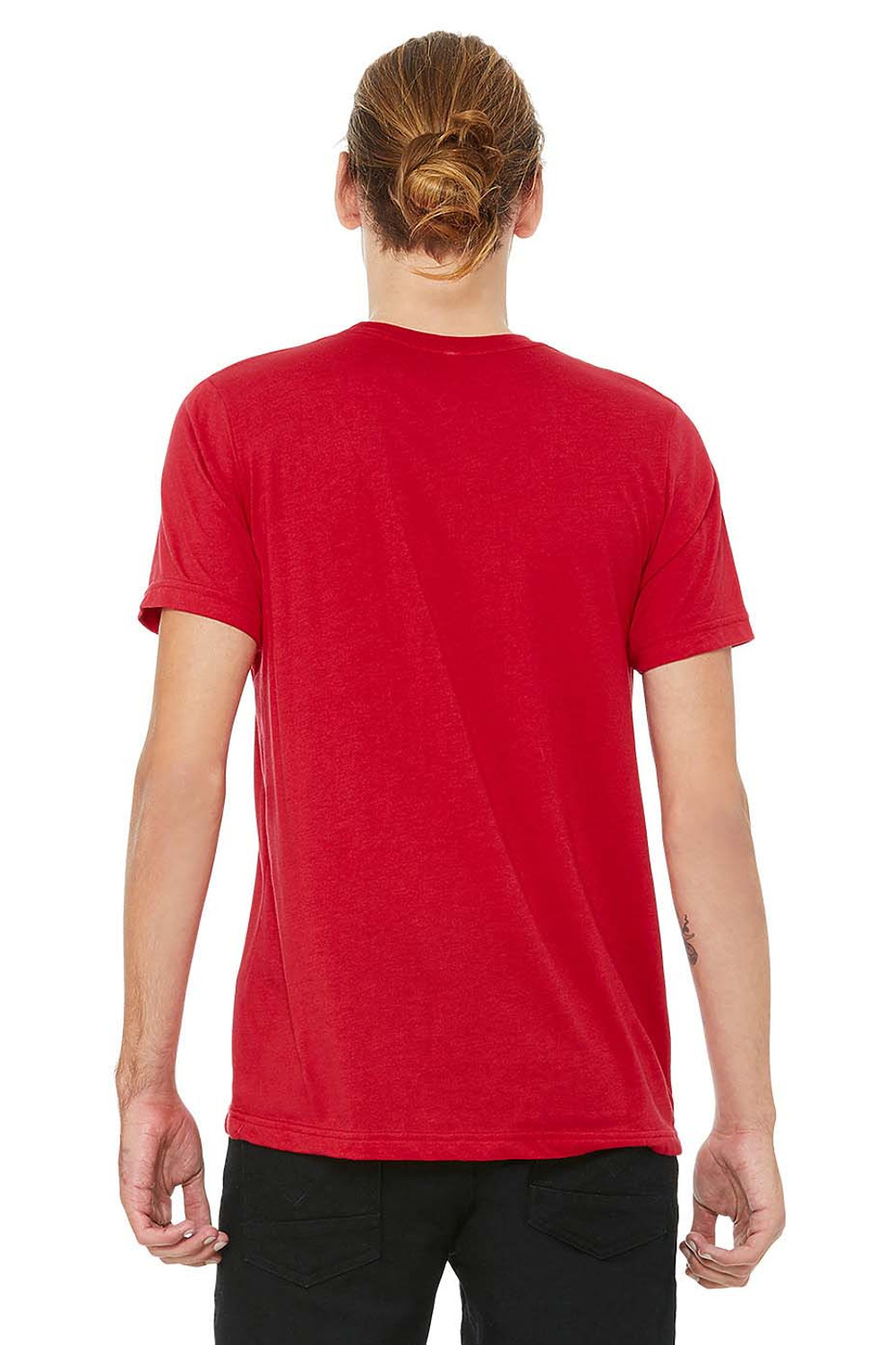 Bella+Canvas 3650 - Unisex Poly-Cotton Short-Sleeve T-Shirt RED / S