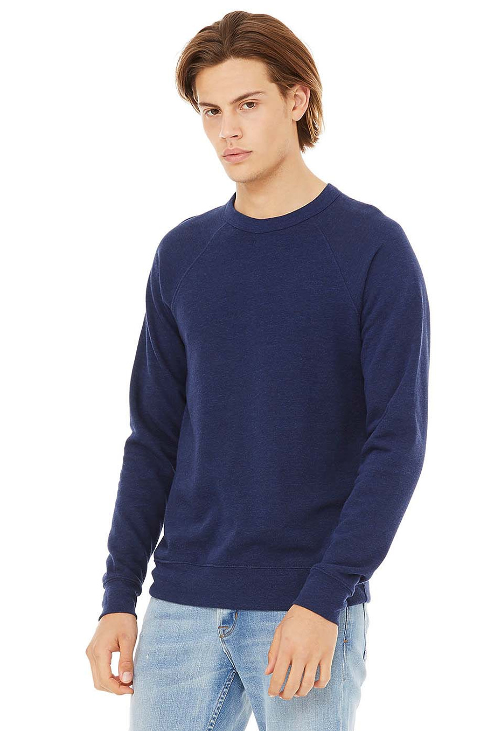 Bella+Canvas 3901 Unisex Fleece Raglan Crewneck Sweatshirt