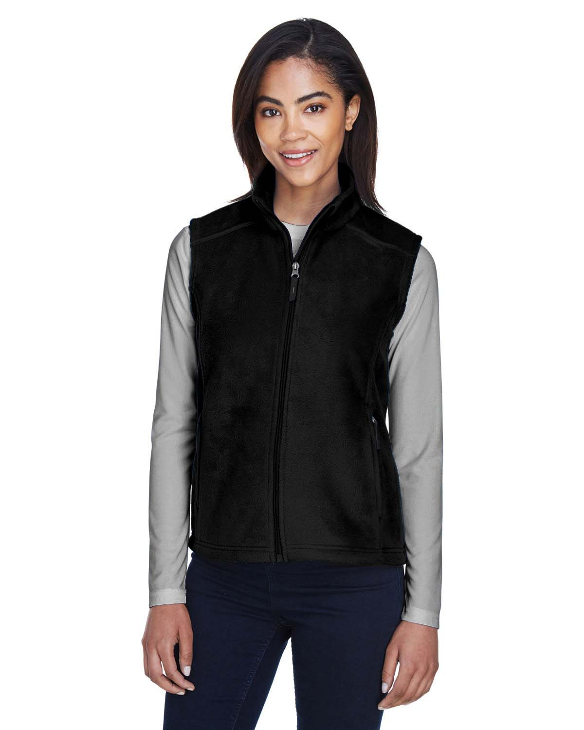 Essential Fleece Vest Women Black