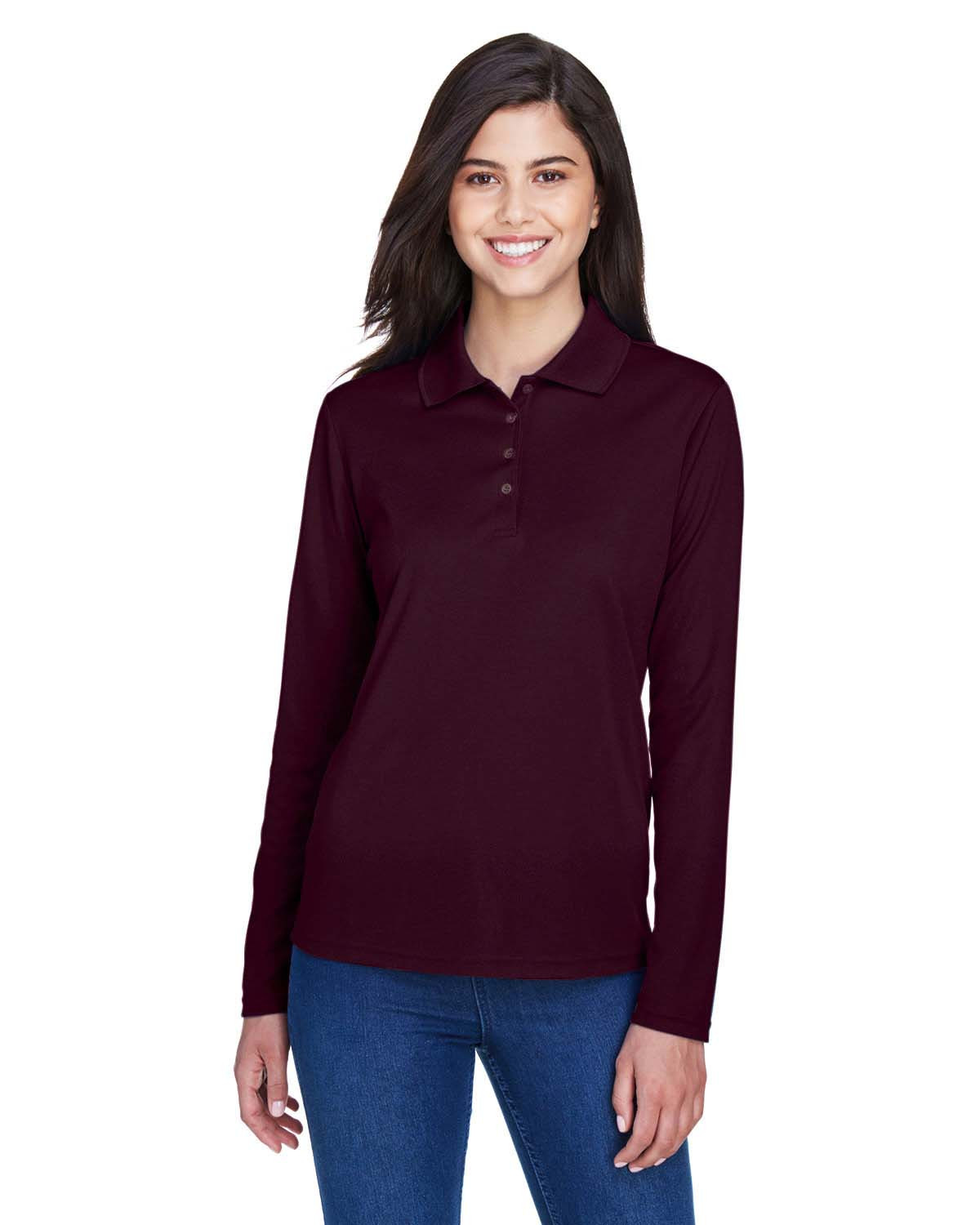 Trimark 96255 Women's Mori Long Sleeve Polo Shirt