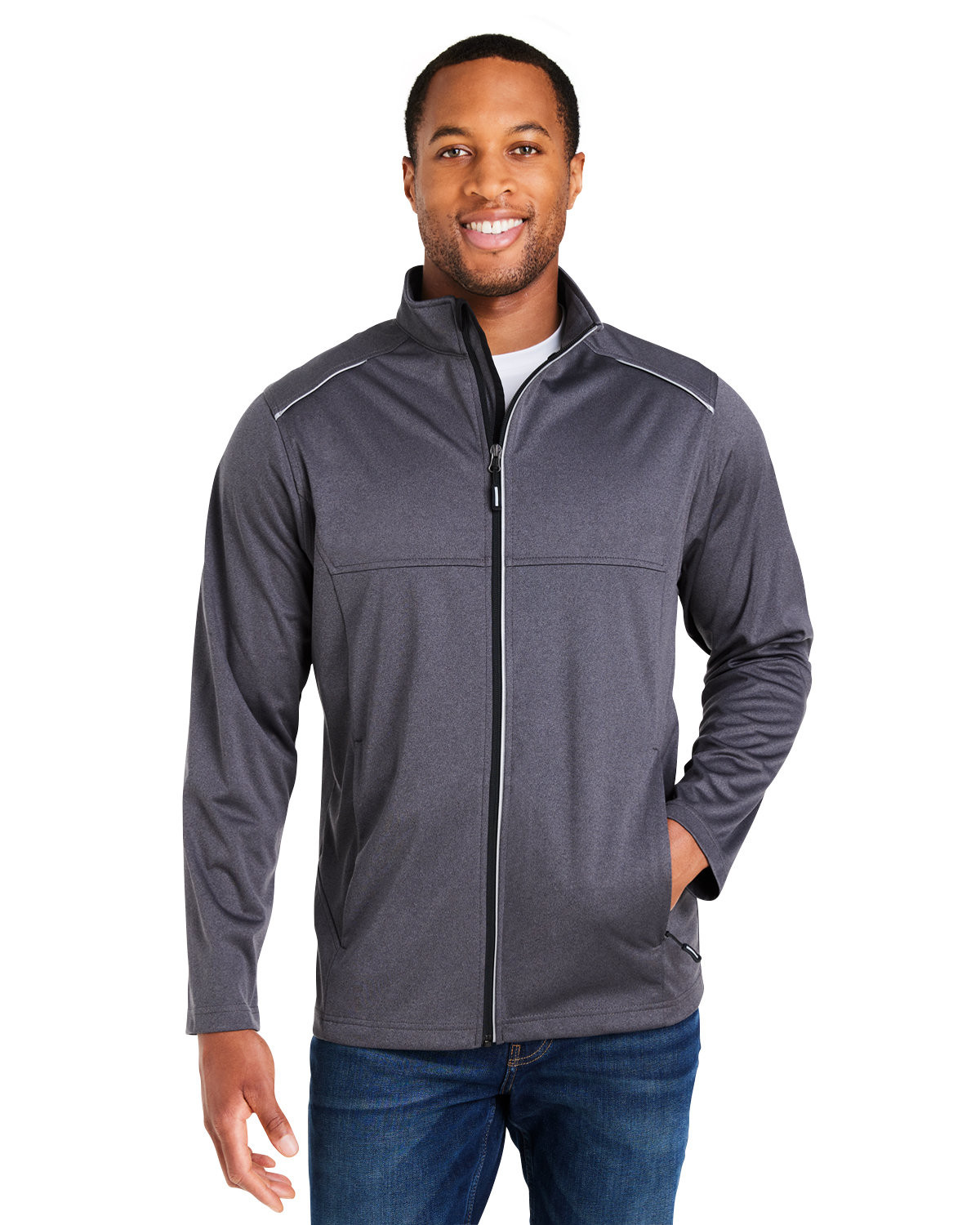 Core365 CE708 Men's Techno Lite Three-Layer Knit Tech-Shell Jacket