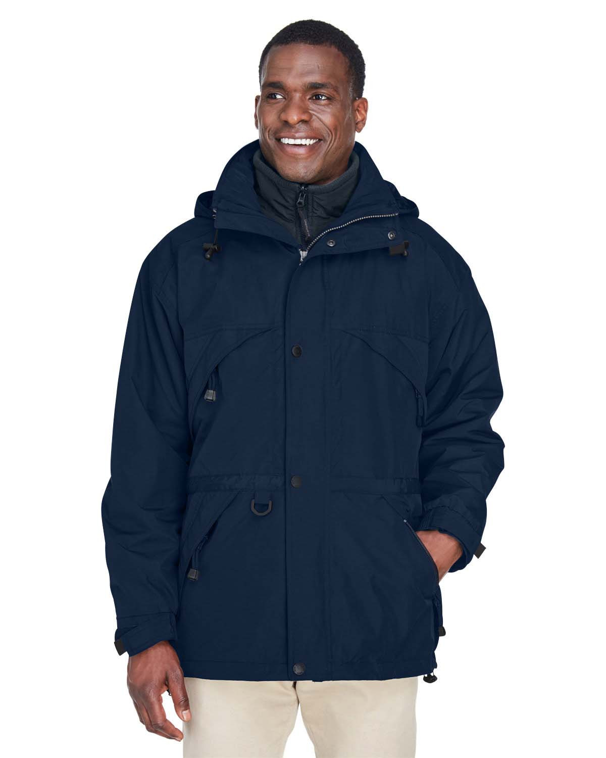 North End 88007 3-in-1 Parka with Dobby Trim - BlankClothing.ca