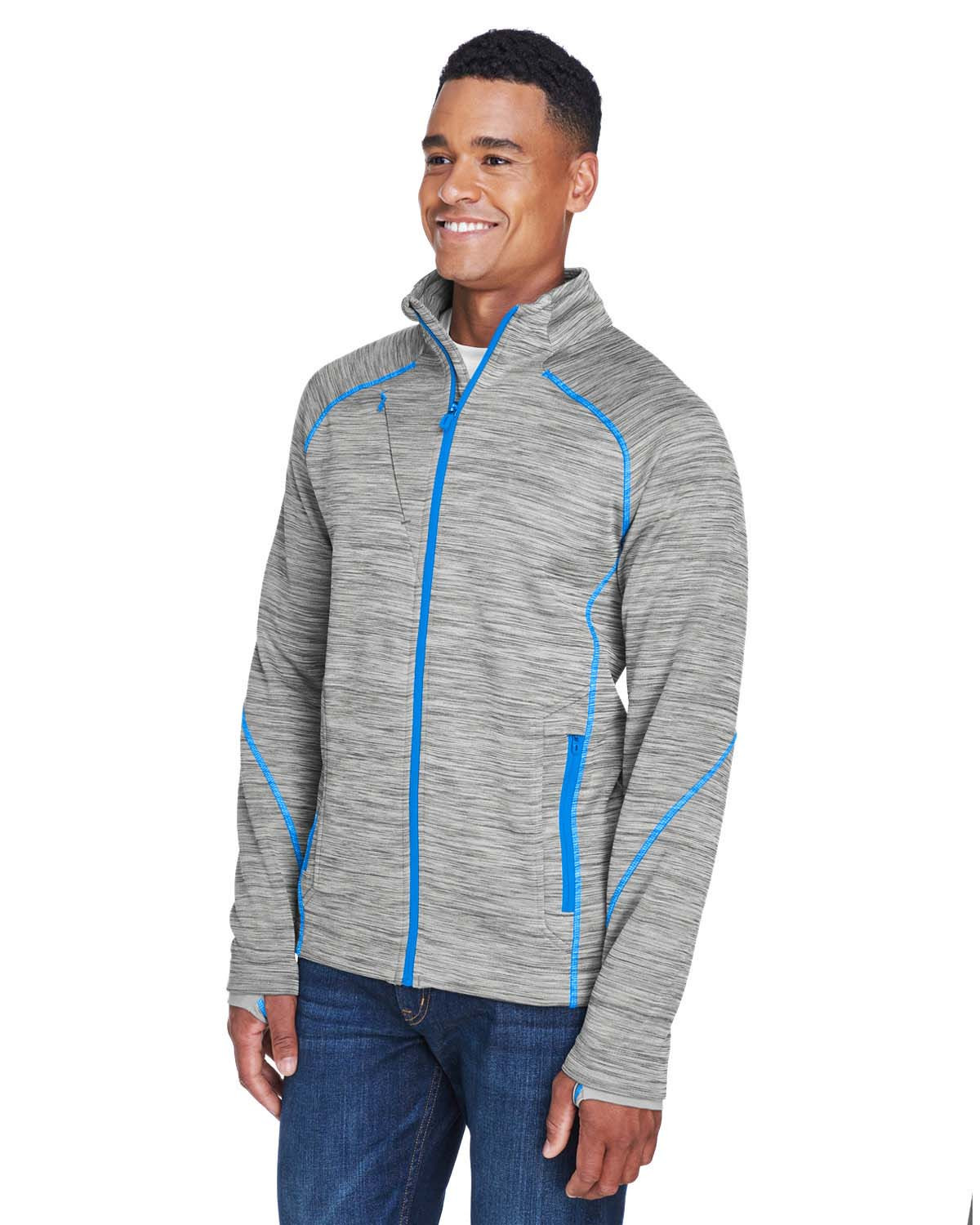 North End 88697 Sport Flux Melange Bonded Fleece Jacket